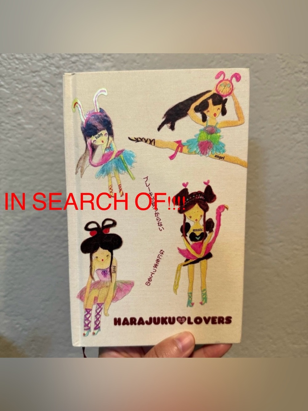 IN SEARCH OF!!  Harajuku Lovers Illustrated Notebook - Cream Cover